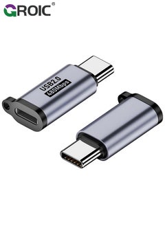 2 Pack USB C to Lightning Adapter, Compatible with Type-C to iPhone, USB C Male to Lightning Female Connector, Portable USB C Transfer Keychain.