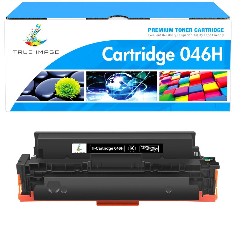 TRUE IMAGE Compatible Toner Cartridge Replacement for Canon 046 046H CRG046H MF733Cdw Toner for Canon Color ImageClass MF733Cdw MF731Cdw MF735Cdw LBP654Cdw Printer Ink Black 1Pack