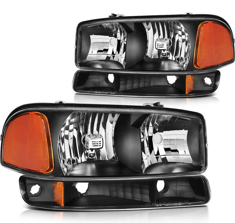 ECCPP Headlight Assembly For GMC Sierra 3500 2001-2006 For GMC Yukon 2000-2006 For Yukon XL 1500/2500 2000-2006 Driver and Passenger Side Headlamps - Image 1