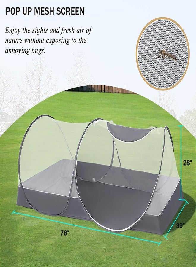 Akiky Pop Up Mosquito Net for Camping Tent,Large Folding Mosquito Netting for Camping with Mesh Bottom for Free Installation-Portable Foldable Mesh Net for Twin Size Bed Travel - Image 2