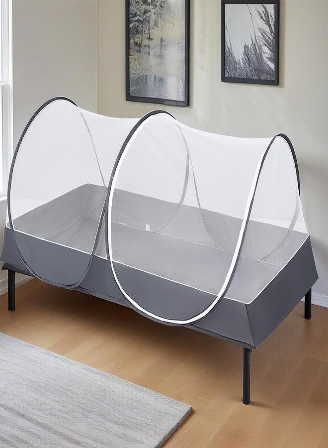 Akiky Pop Up Mosquito Net for Camping Tent,Large Folding Mosquito Netting for Camping with Mesh Bottom for Free Installation-Portable Foldable Mesh Net for Twin Size Bed Travel - Image 5