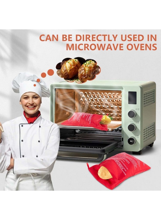 OBTANIM OBTANIM Microwave Potato Bag, 2 Pack of Reusable Microwave Cooker Bag Baked Pouch Potato Bag, Red  - Image 5
