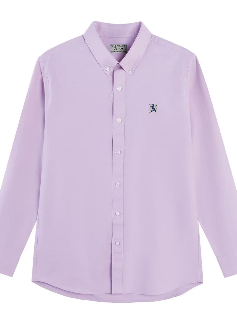GIORDANO Men's Oxford Long Sleeve Shirt