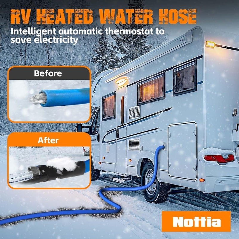 Nottia 30FT Heated Drinking Water Hose - Freeze Protection to -45°F - Image 2