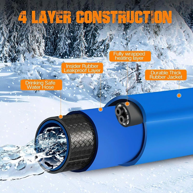 Nottia 30FT Heated Drinking Water Hose - Freeze Protection to -45°F - Image 4