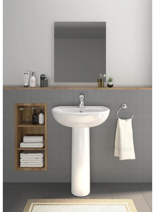 ديورافيت حوض  جولف 595*470 مللى ، بالفايظ ، بفتحة للخلاط ، سيراميك أبيض - Image 2