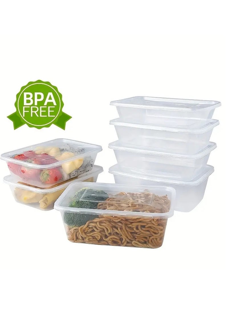 Generic BPA-Free 1500ml, 5Pcs Microwave Safe Rectangular Food Storage Containers With Lids  - Image 4