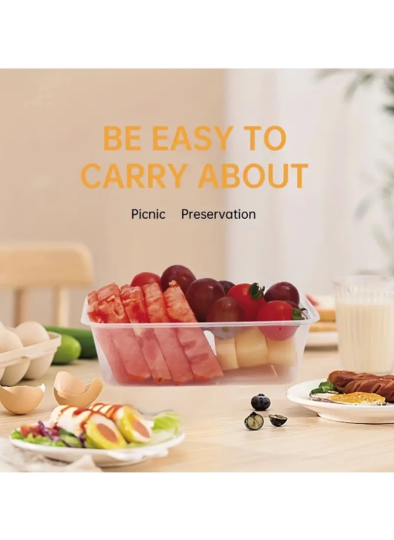 Generic BPA-Free 1500ml, 5Pcs Microwave Safe Rectangular Food Storage Containers With Lids  - Image 5