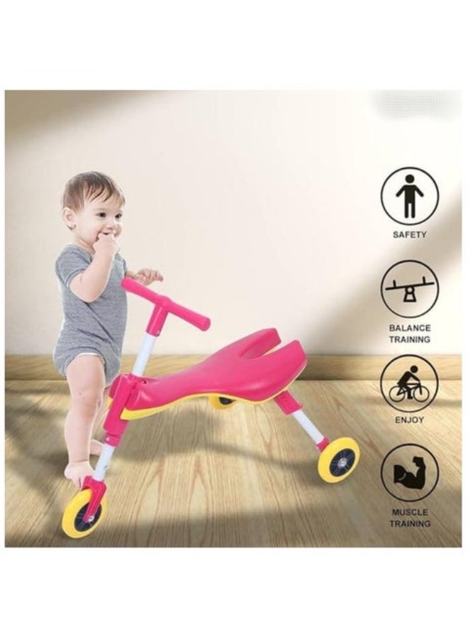 Bike Foldable Original Indoor/Outdoor Toddlers Glide Tricycle (Pink) - Image 5