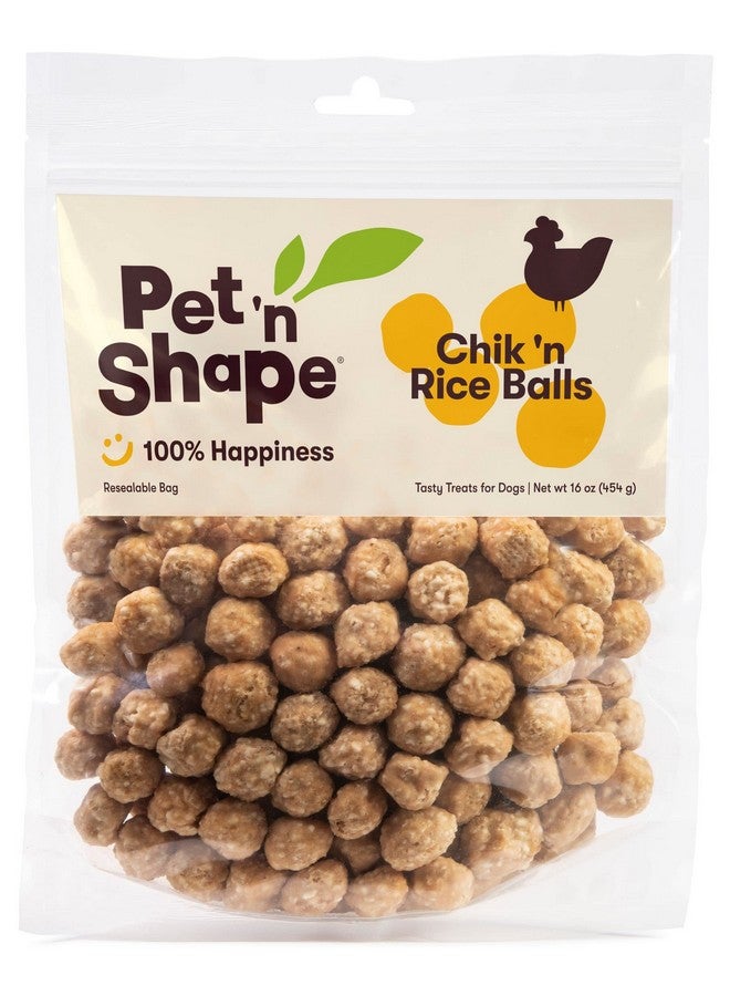 Pet 'n Shape Chik 'N Rice Balls Dog Treats  1 Pound - Image 1