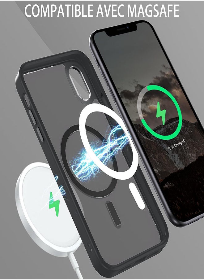 Generic - Case BENTOBEN Magnetic Iphone Xs Max, Compatible with Wireless Charger and Magsafe Card Wallet, Simple Clear Shockproof Drop Resistant Anti-Fingerprint Case Compatible with Iphone Xs Max - Grey - Image 1