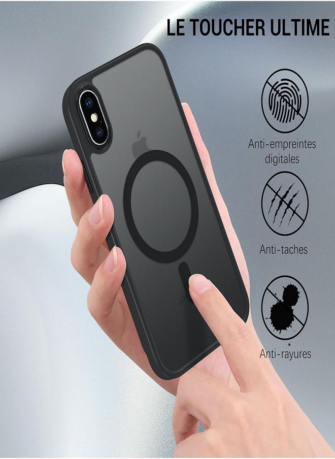 Generic - Case BENTOBEN Magnetic Iphone Xs Max, Compatible with Wireless Charger and Magsafe Card Wallet, Simple Clear Shockproof Drop Resistant Anti-Fingerprint Case Compatible with Iphone Xs Max - Grey - Image 1