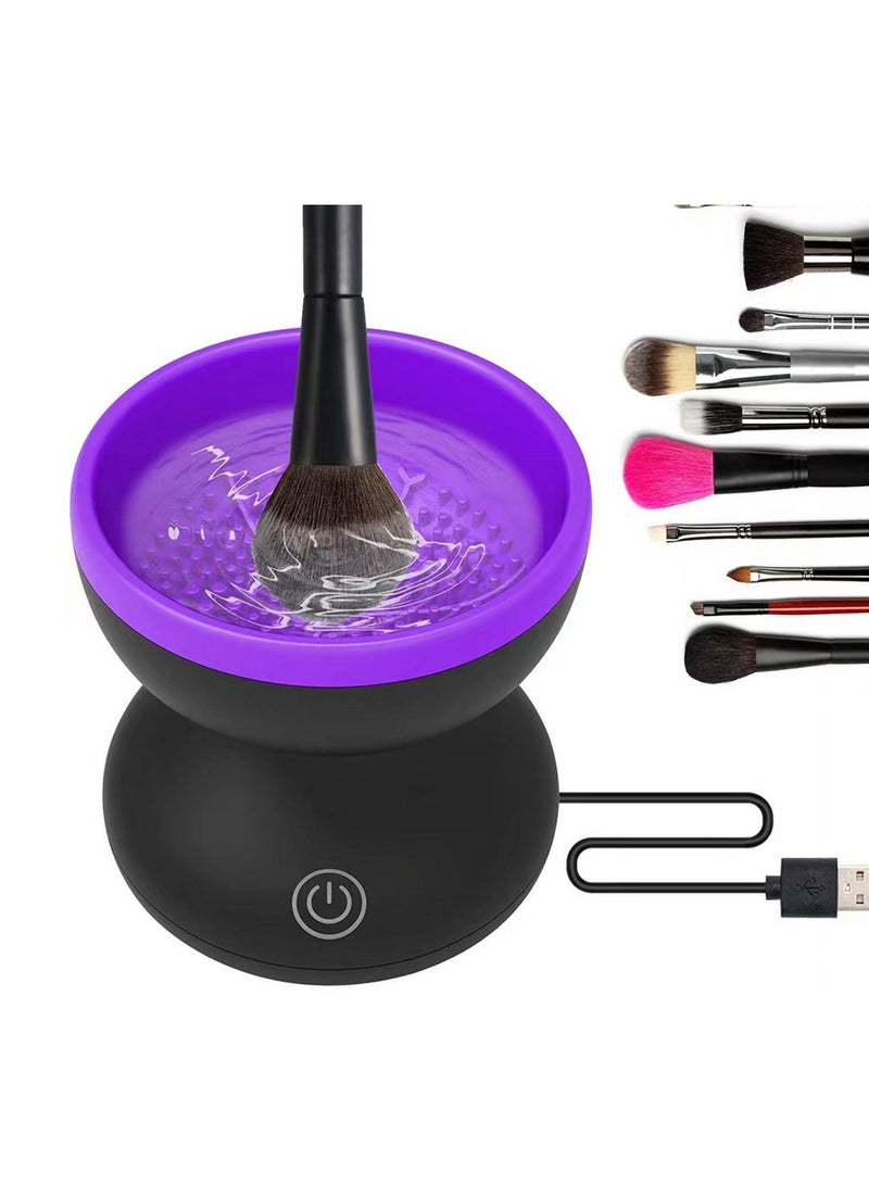 Electric Makeup Brush Cleaner (Purple & Black)