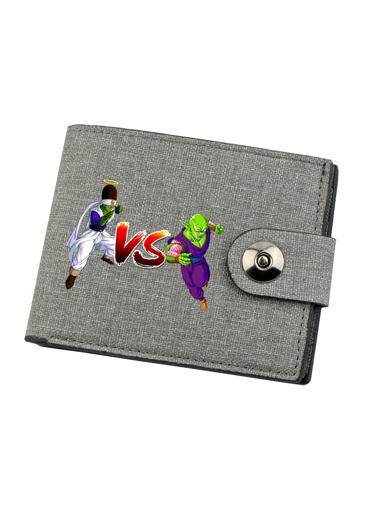 KUYING Anime Dragon Ball Short Wallet Snap Wallet 