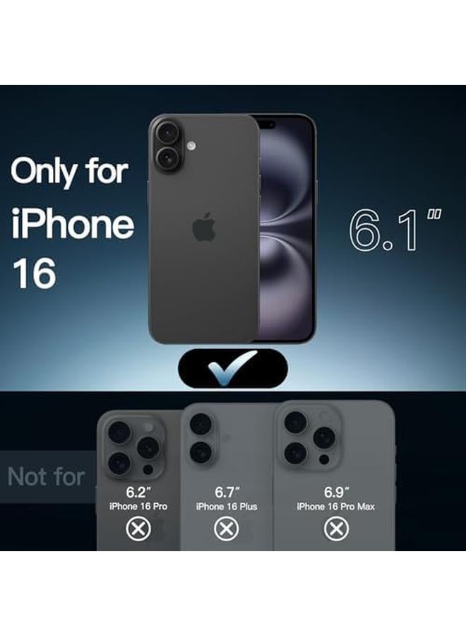 جي تيك جراب مغناطيسي لهاتف Iphone 16 6.1 بوصة متوافق مع Magsafe غطاء ممتص للصدمات للهاتف مضاد للخدش بظهر شفاف أسود - Image 2