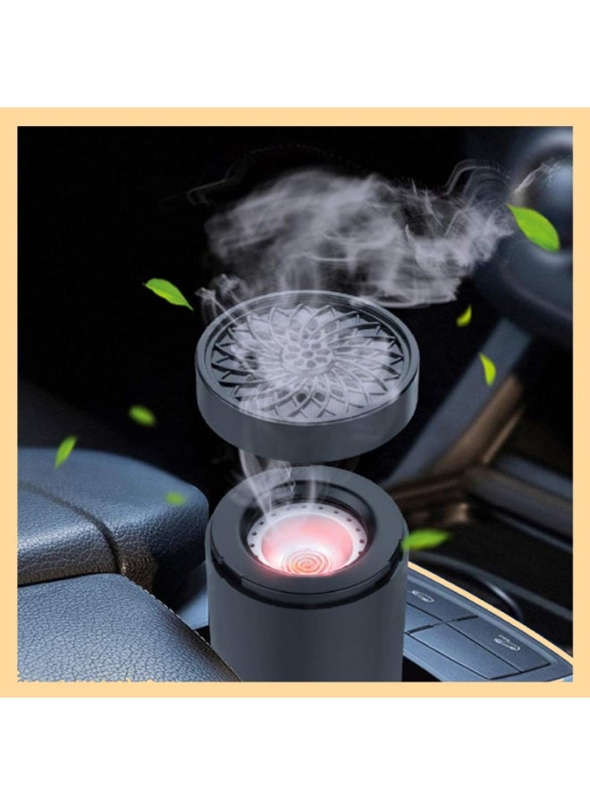 Bakhoor Electric Bukhoor Burner for Car & Home – USB Type-C Rechargeable Portable Mini Incense Burner (Green) - Image 4