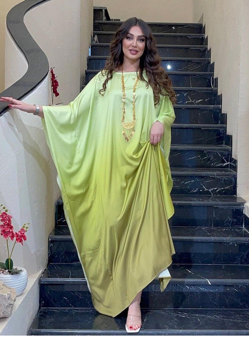 RnMoMo abaya Muslim dress modest coat Fashionable soft light forged bat robe  - Image 1
