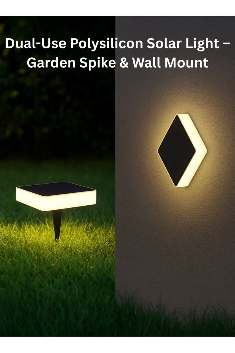 Vmax White Light Solar Powered LED Outdoor Lights – Dual Mount Garden, Wall & Pathway Illumination, Weatherproof, Auto On/Off - Image 1