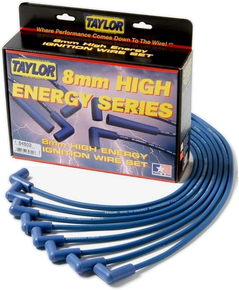 Taylor Cable 64603 Blue 8mm High Energy Spark Plug Custom Wire Set - Image 1