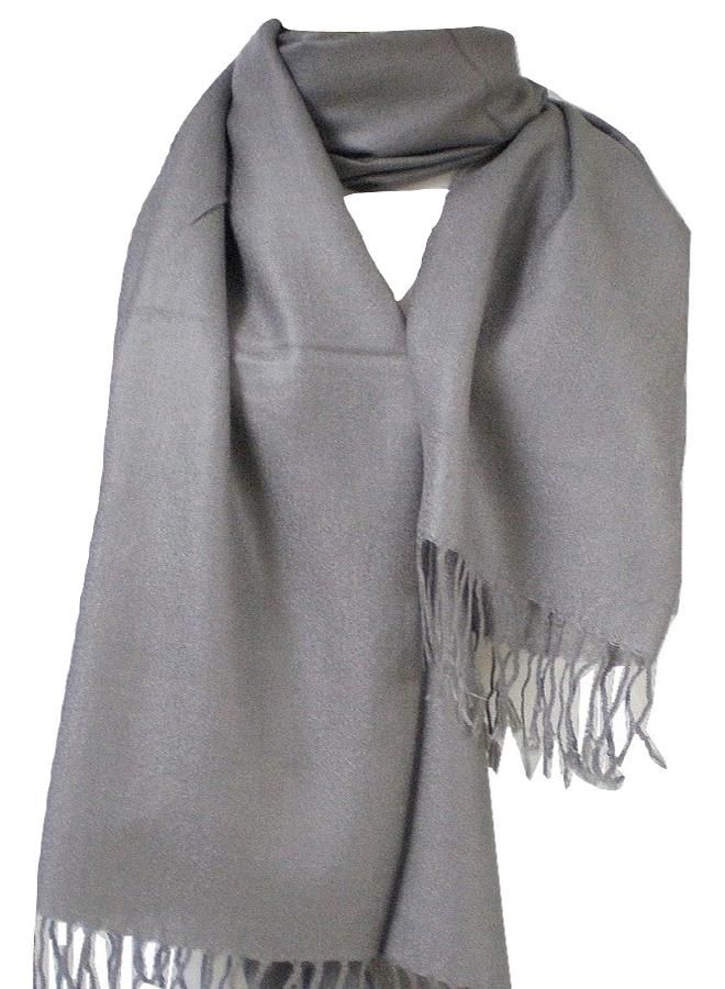 Tapp Collections Premium Pashmina Shawl Wrap Scarf - Grey - Image 4