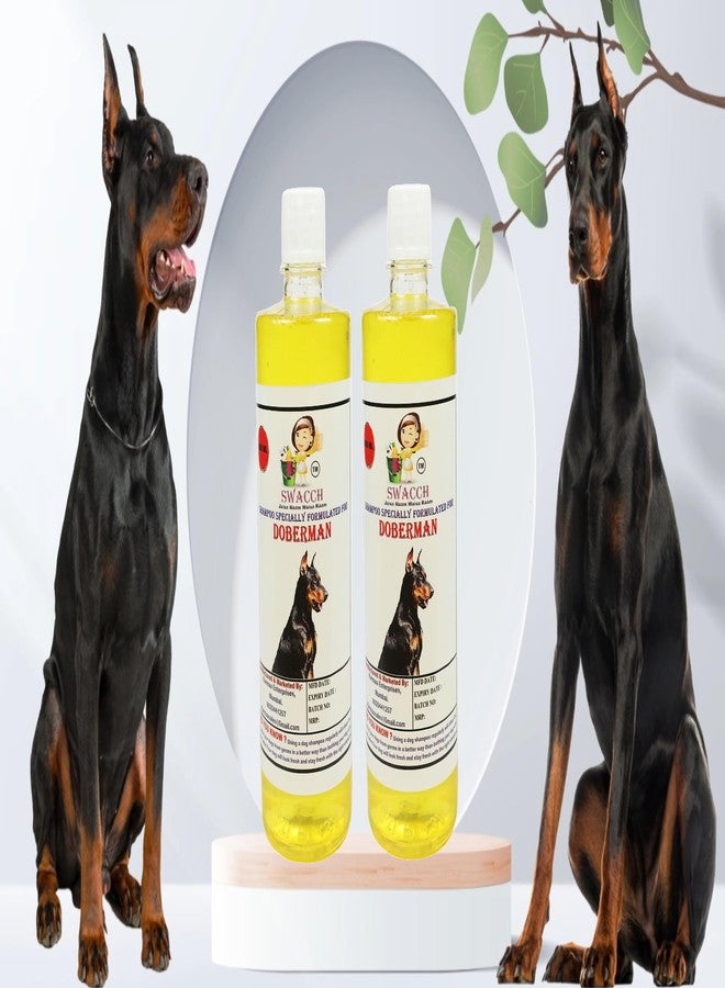 SWACCH Shampoo Specially FORMULATED for Doberman (500ML) (Pack of 2) Lemon - Image 1