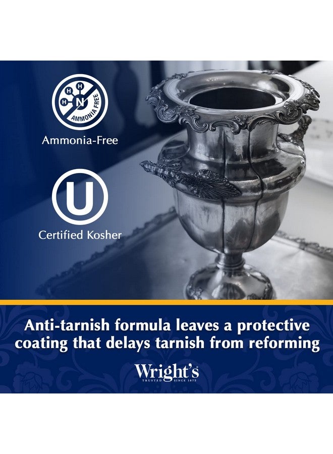 رايتس منظف الفضة وكريم تلميع 8 أونصة 2 عبوة مع قطعة قماش تلميع خالية من الأمونيا، تنظيف وإزالة التشويه بلطف دون خدش - Image 4