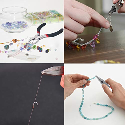 Miular 4 PCS Pliers Set including Needle Nose Pliers Round Nose Pliers Wire Cutters Flat Nose Pliers for Jewelry Making - Image 5