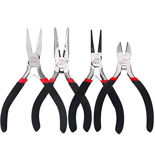 Miular 4 PCS Pliers Set including Needle Nose Pliers Round Nose Pliers Wire Cutters Flat Nose Pliers for Jewelry Making - Image 1