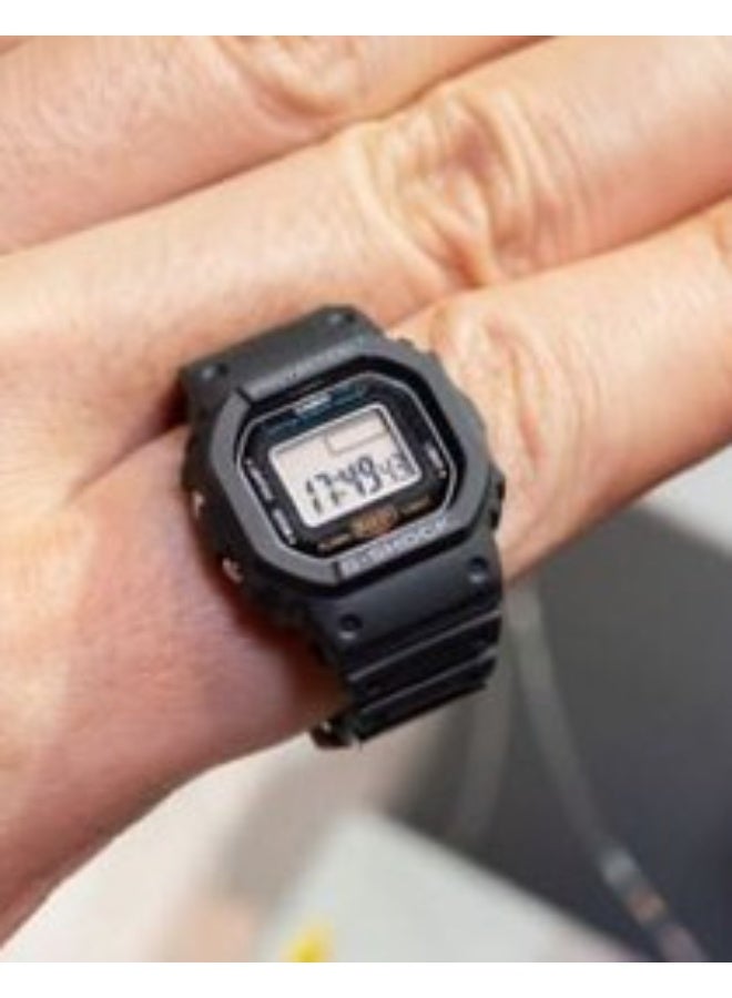 G-SHOCK Nano Watch DWN-5600-1JR, 23.4 × 20.0 mm Black LCD Dial, Bio‑resin Ring Band, 200 m WR - Image 1
