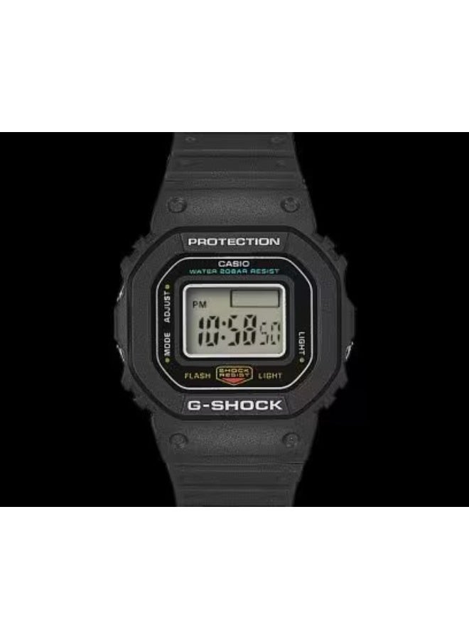 G-SHOCK Nano Watch DWN-5600-1JR, 23.4 × 20.0 mm Black LCD Dial, Bio‑resin Ring Band, 200 m WR - Image 5
