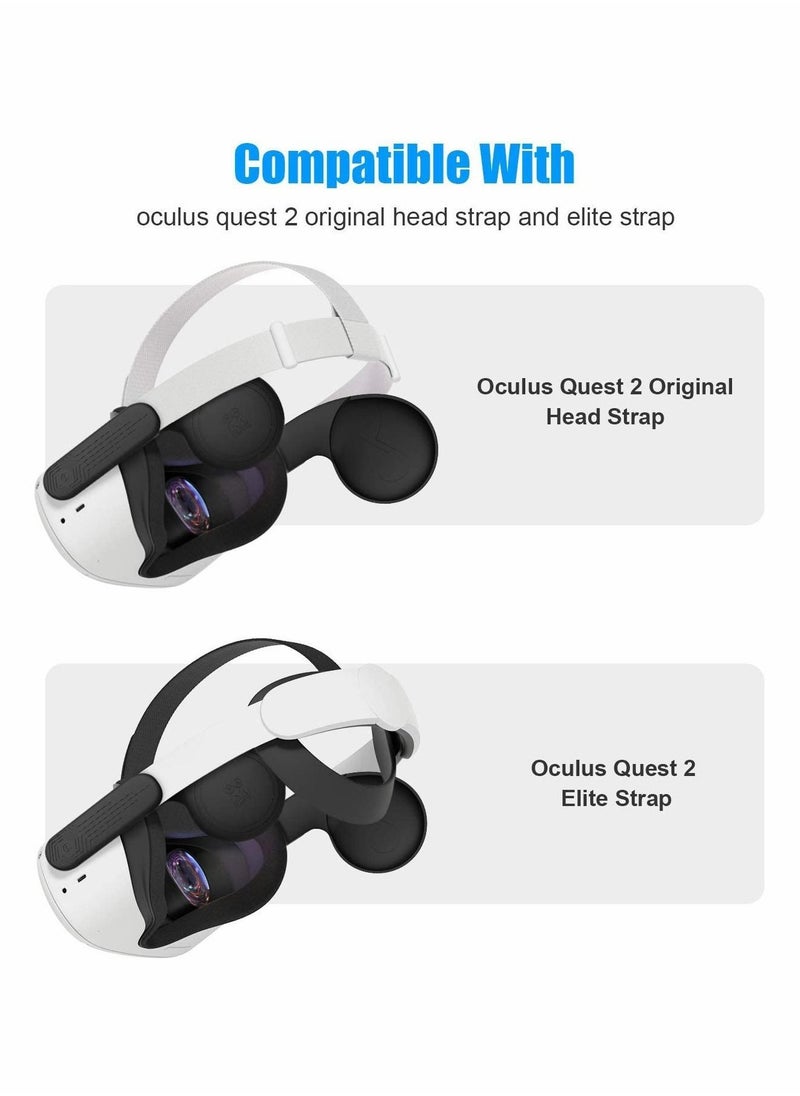 Y&D - Silicone Earmuffs for Oculus Quest 2 VR Enhance Headphone Sound Compatible with Accessories Extensions (Black, 1 Pair) - Image 1