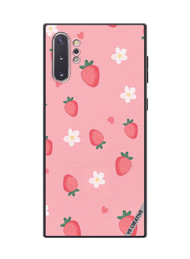 VR CREATIVE Protective Case Cover For Samsung Galaxy Note10 Plus 5G Strawberry Design Multicolour - Image 1
