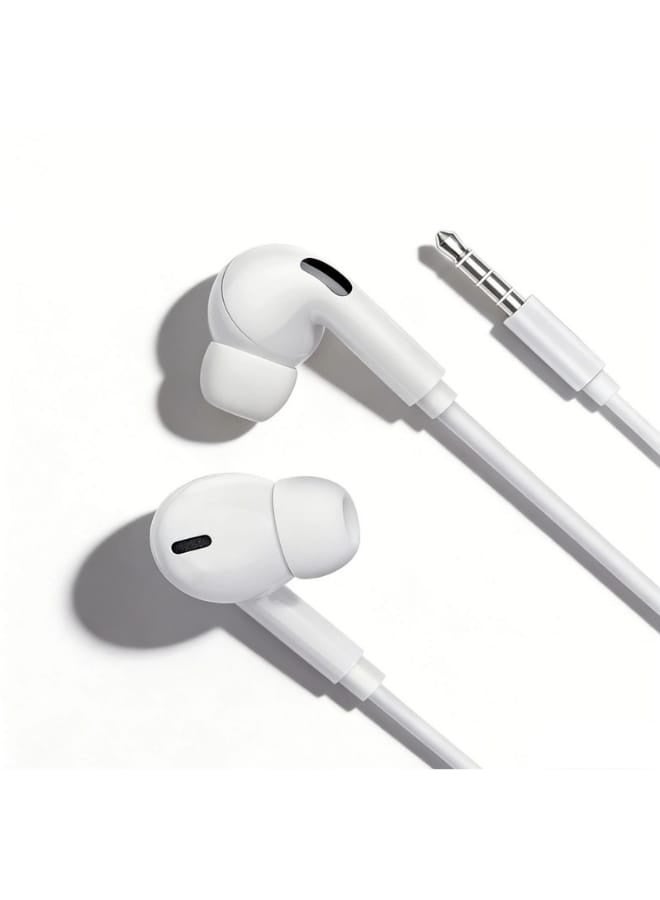 Rahnial In-Ear Wired Earbuds Headphones with 3.5mm Jack & Microphone – Earphones with High Bass Stereo Sound, Volume Control, Noise Isolation, Plug and Play Gaming Headset for iPhone, Android, Laptop, PC, PlayStation – White - Image 3