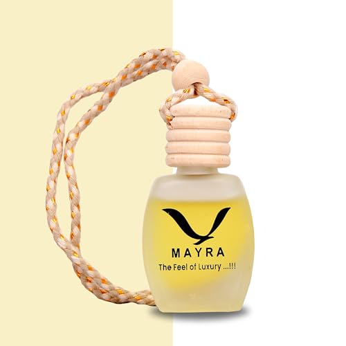 Radiant Mayra Premium Car Air Freshener, 10 ML, Lavender Fragrance, Natural Essential Oils, Glass Bottle with Wooden Diffuser Lid, Long Lasting up to 45 Days (Lemon) - Image 5