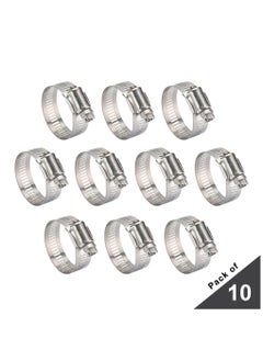 Duravel Duravel Stainless Steel Hose Clamps, Adjustable Worm Drive,(Pack-Of 10, 9-12mm)  - Image 1