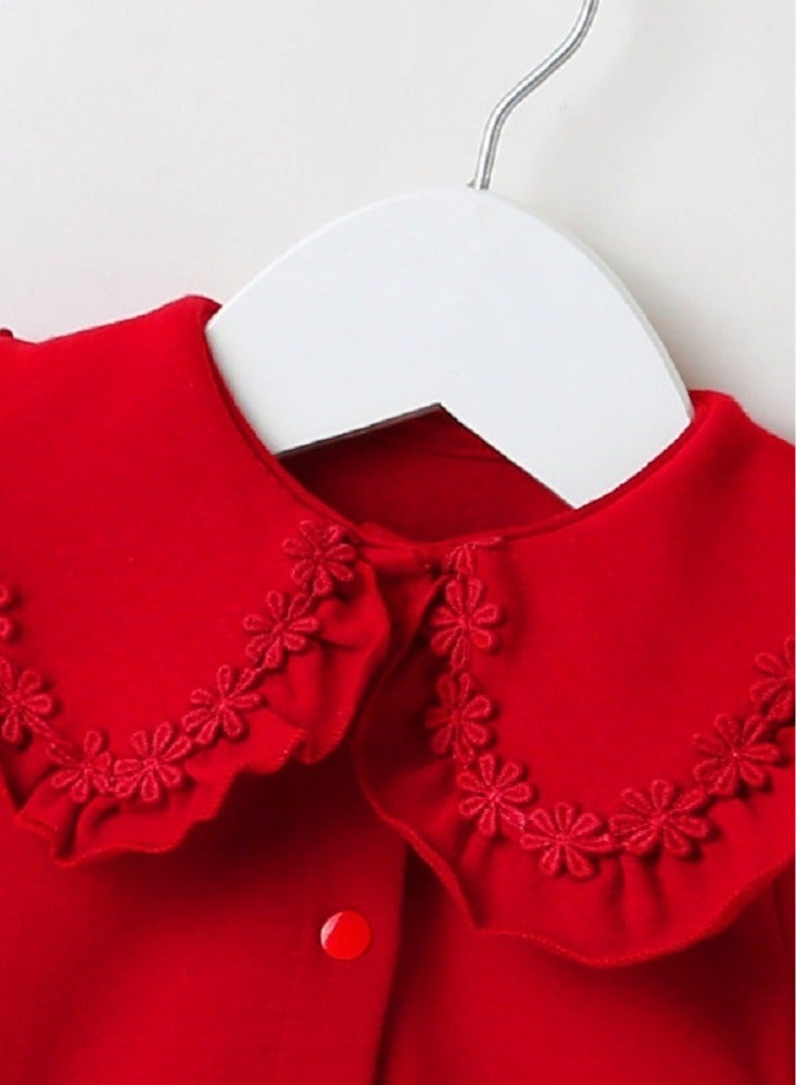 جيرينك Baby Girl Apparel Set, Cute Baby Jumpsuit, Infant Party Outfit with Hat - Image 2