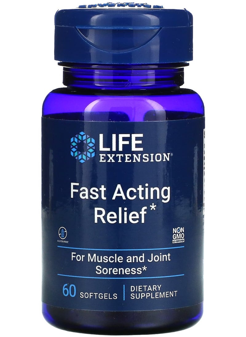 Life Extension Fast Acting Relief, 60 Softgels 