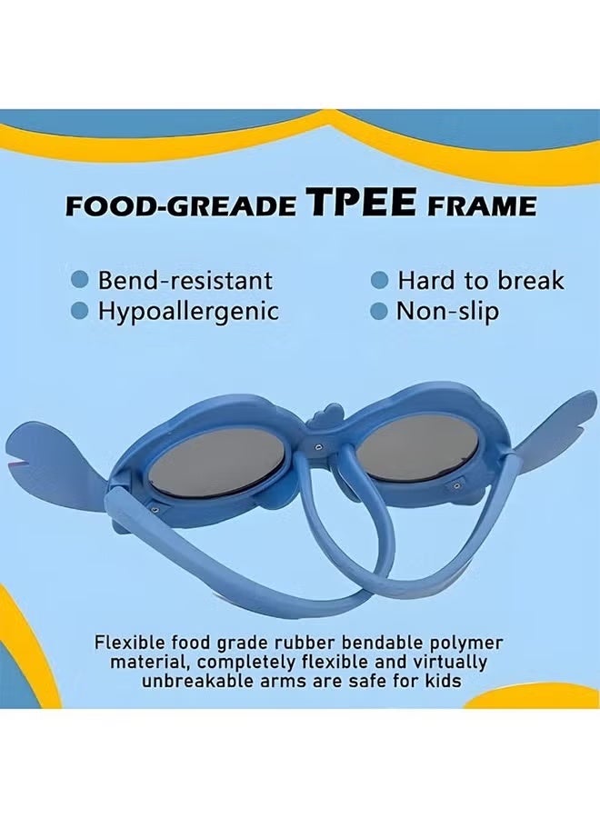 Stitch-Inspired Kids Sunglasses, UV400 Polarized Lens | Flexible TPEE Frame | Boys & Girls Age 3–12 - Image 5