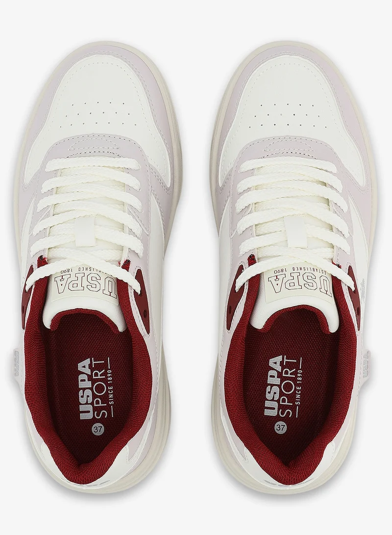 U.S. Polo Assn. white Women's Low-Top Sneakers - Style that Moves, Comfort Shoes that Lasts for Women | Best Price UAE