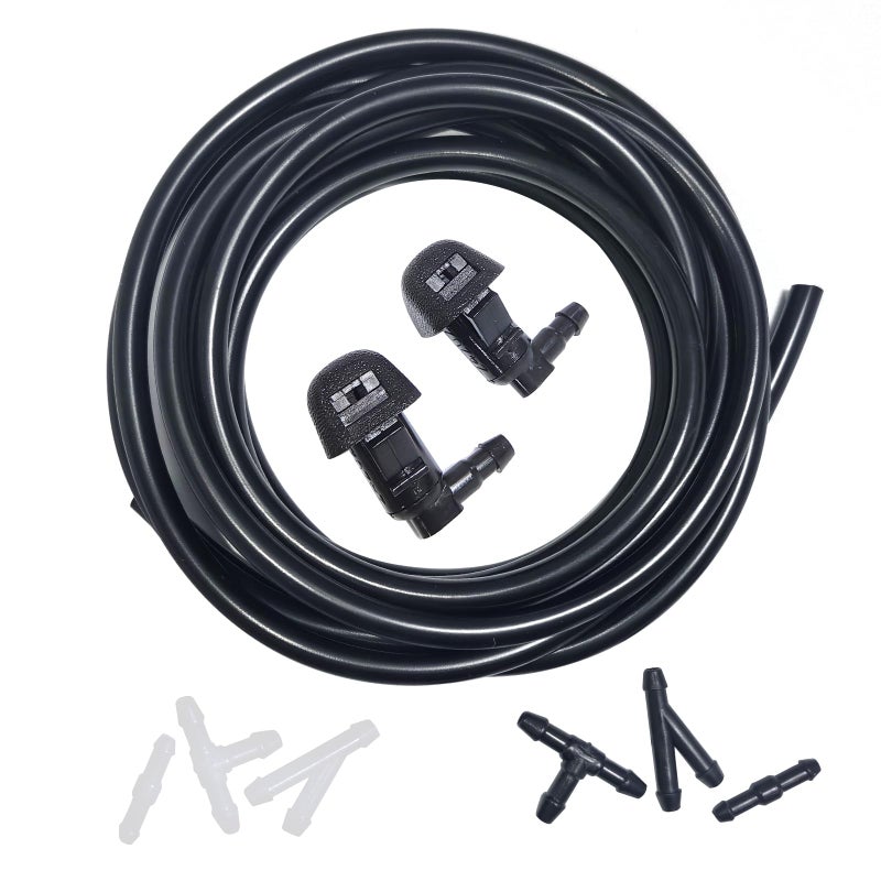 YIENAKFUN Front Windshield Washer Nozzles Kit for Honda Odyssey 2011 2012 2013 2014 2015 2016 2017 76810TK8A01 76810TK8A21 Wiper Spray Washer Jet with 3M Fluid Hose 6 Connectors - Image 3