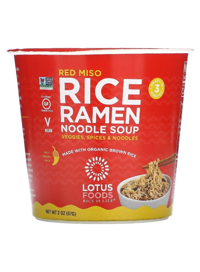 Lotus Foods Lotus Foods, Rice Ramen Noodle Soup, Red Miso, 2 oz (57 g)  - Image 1