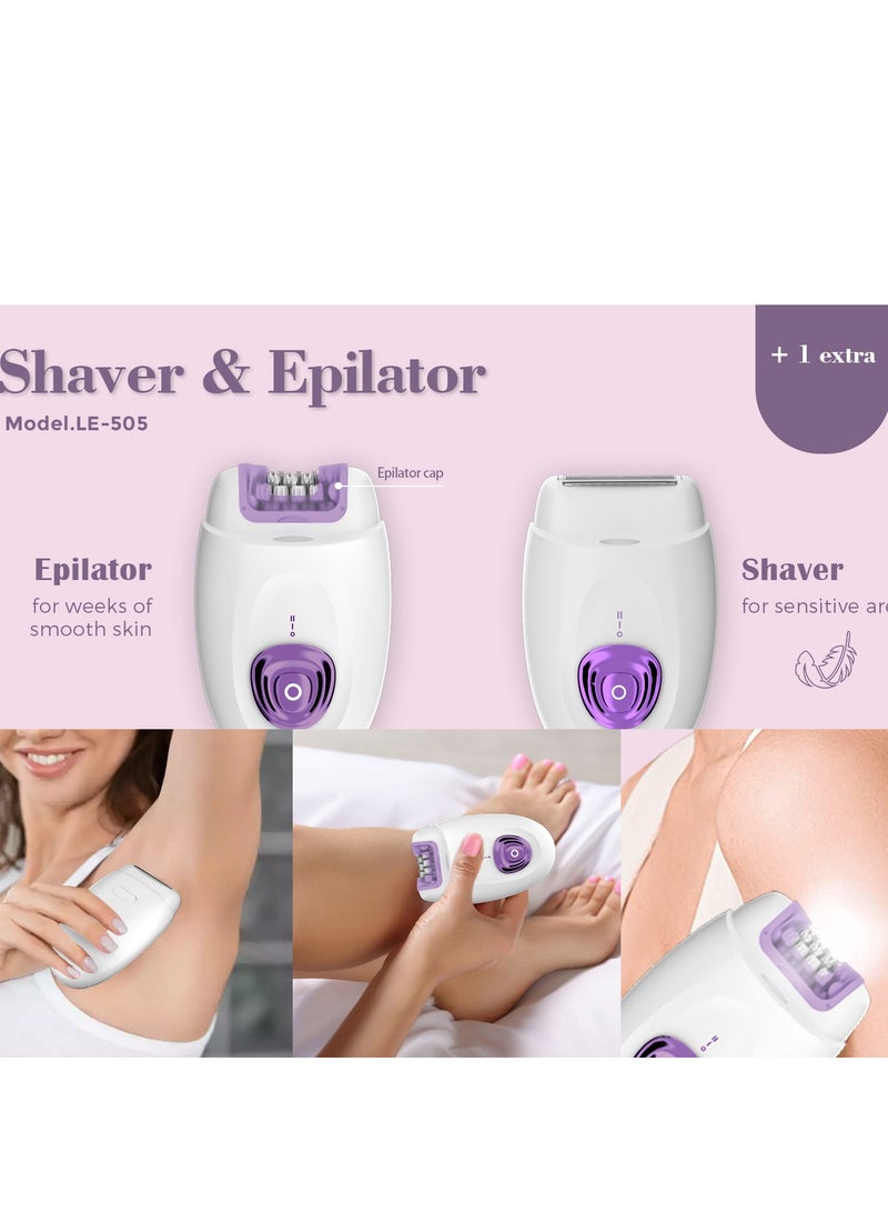 Epilator for Women, 2-in-1 Wireless Electric Epilator, 2 Gears Epilator Women's Intimate Area, Body and Face Epilator for Women for Face, Body, Armpits, Legs - Image 2