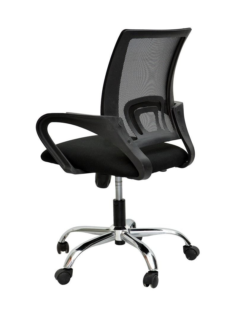 KARNAK Executive Office Chair Mesh Adjustable Height Swivel 360 Degree with Stainless Steel Base Black  - Image 2