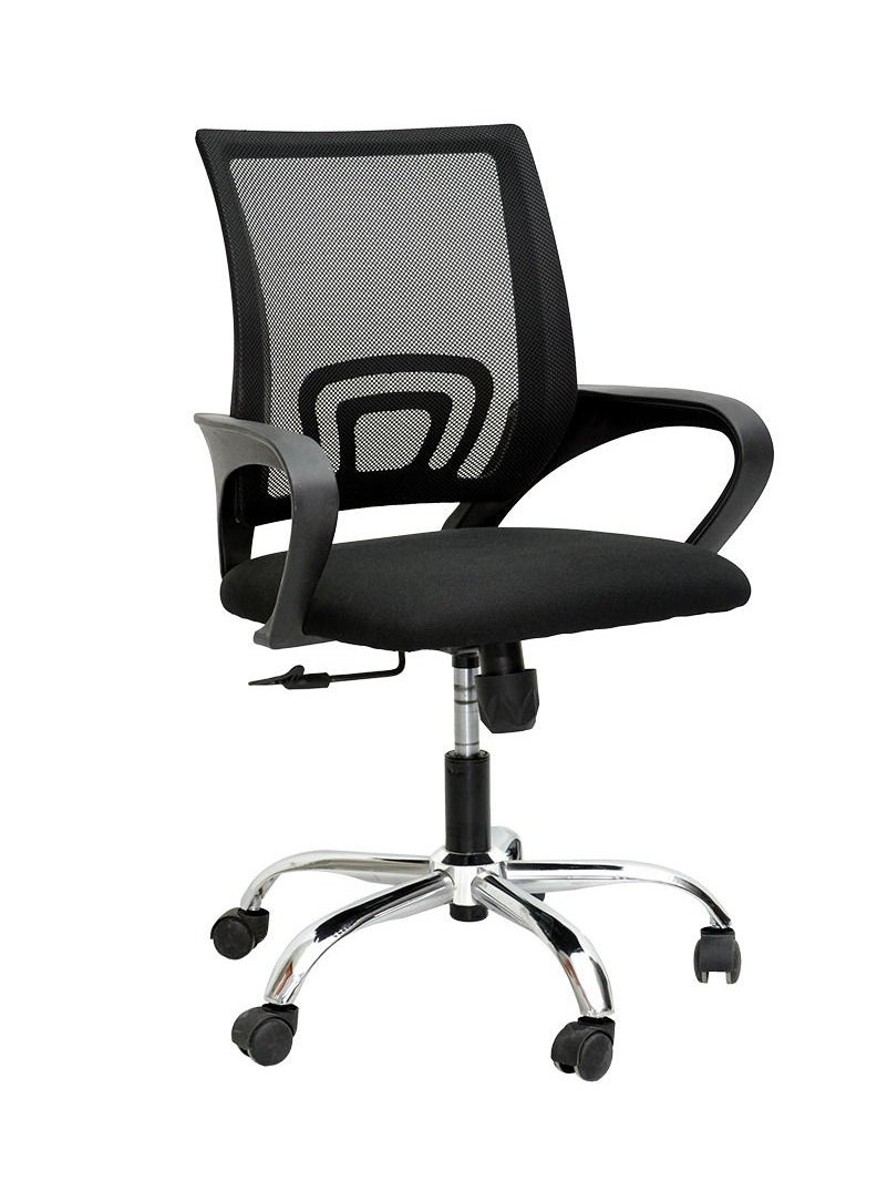 KARNAK Executive Office Chair Mesh Adjustable Height Swivel 360 Degree with Stainless Steel Base Black  - Image 5