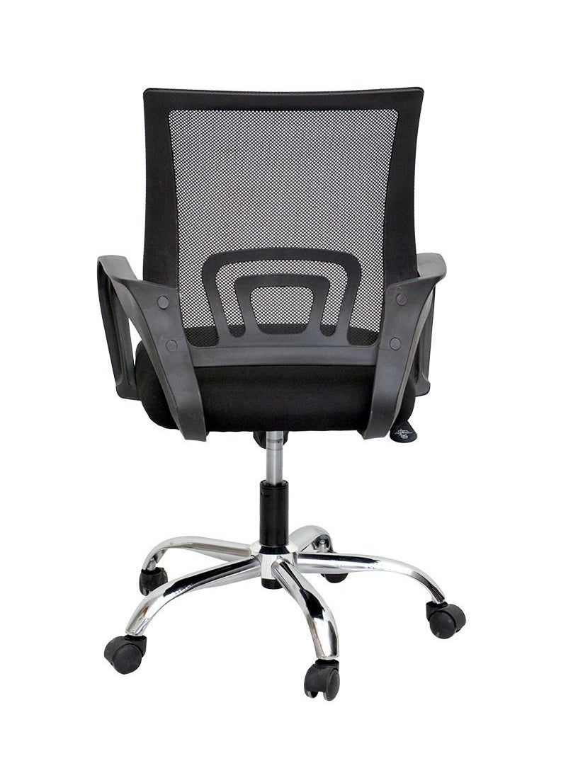 KARNAK Executive Office Chair Mesh Adjustable Height Swivel 360 Degree with Stainless Steel Base Black  - Image 4