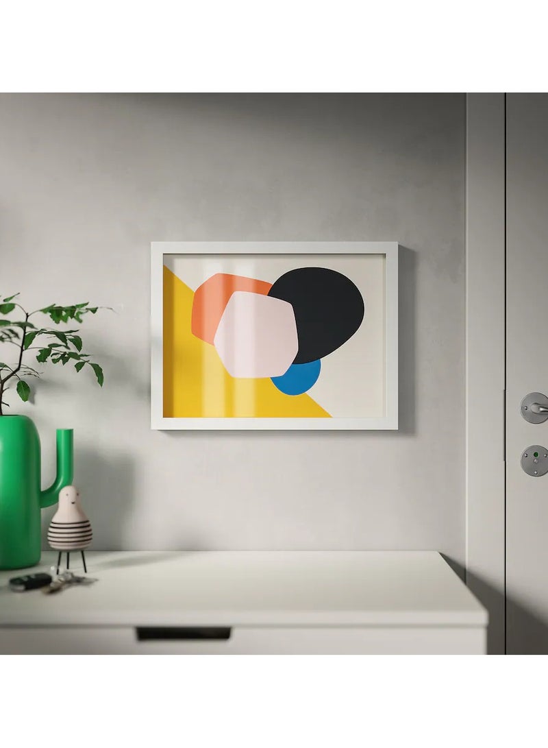 إطار صورة - إطار حائط - إطار مثبت أبيض (بلاستيك وألواح ألياف) 30x40 سم  - Image 2