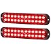 XtraGlow 75 inch Aluminum Housing Red Stop Brake Turn Signal LED Trailer Lights 24LEDs Waterproof Surface Mount Side Marker Lights for Truck Tractor Motorcycle Jeep RV 2Pcs - Image 2