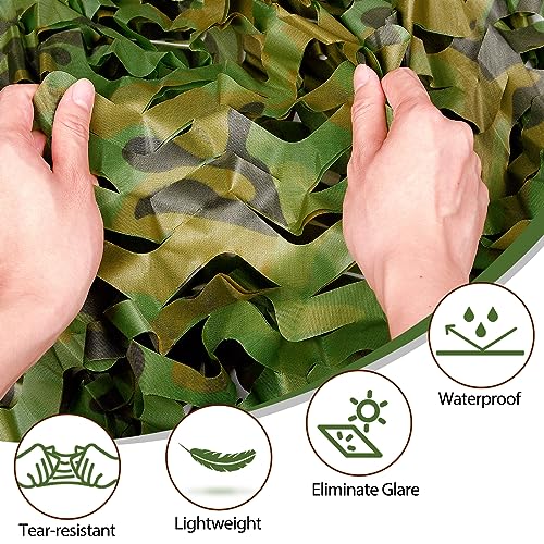 Yeacool Light Weight Camo Netting Camouflage Netting Burlap Camo Tarp Party Decor for Birthday Dinosaur Theme Outdoor Sunshade Woodland Camo 49ftx131ft 15m4m - Image 3