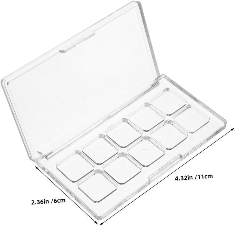 KSA standard compatible design Beavorty 2pcs Plastic Eyeshadow Palette Holder with 10 Individual Compartments, Lightweight Compact Makeup Organizer Box for Travel and Cosmetic Bags Anti topple design - Image 2