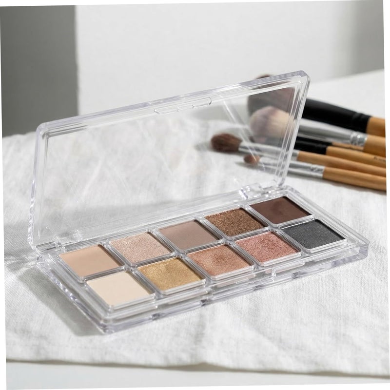 KSA standard compatible design Beavorty 2pcs Plastic Eyeshadow Palette Holder with 10 Individual Compartments, Lightweight Compact Makeup Organizer Box for Travel and Cosmetic Bags Anti topple design - Image 5
